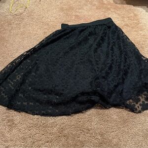 LuLaRoe Black Lace Midi Skirt
